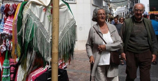 Una pareja de pensionistas. E.P.