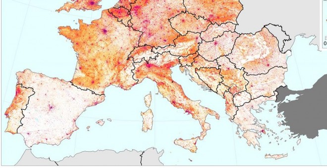 Mapa europeo de población
