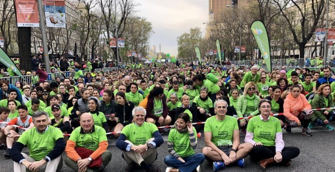 Momento de la marcha contra el cáncer de la AECC. Twitter