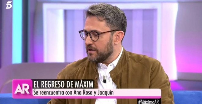 Mèxim Huerta durante su entrevista en 'El programa de Ana Rosa'. | Telecinco