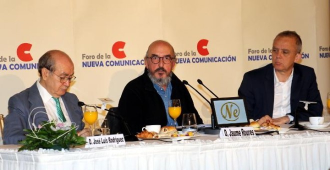 Jaume Roures durante el coloquio del Foro de la Nueva Comunicación.