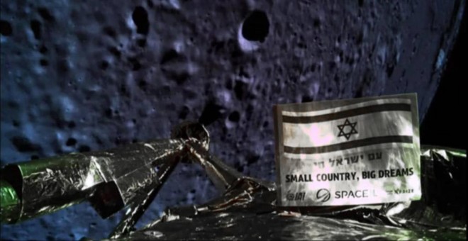 La sonda espacial israelí 'Beresheet' se estrella en la superficie lunar. SpaceIL