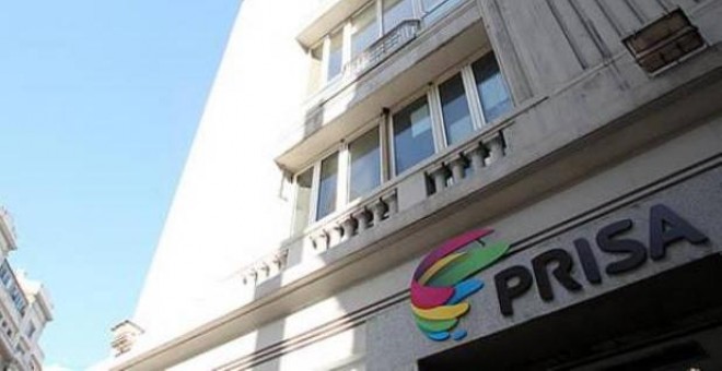 Entrada de la sede del Grupo Prisa, en la Gran Vía madrileña. E.P.