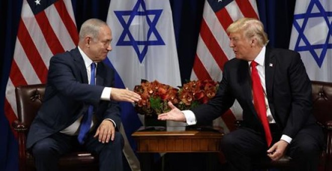 Donald Trump y el premier israelí Benjamin Netanyahu, en Nueva York. | Reuters