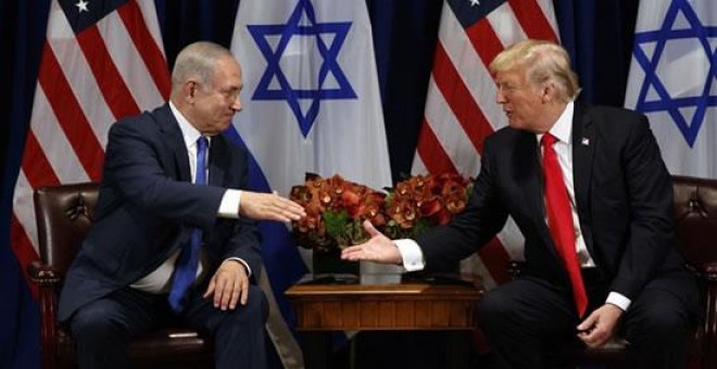 Donald Trump y el premier israelí Benjamin Netanyahu, en Nueva York. | Reuters