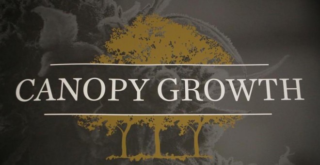 El logo del productor canadiense de cannabis Canopy Growth Corporation. REUTERS