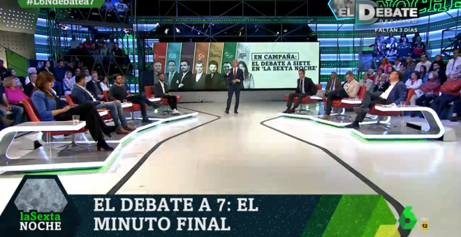 Imagen del debate a siete en La Sexta.