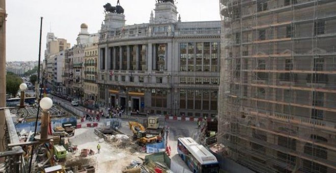 Imagen de archivo de las obras en el complejo Canalejas de Madrid. EFE