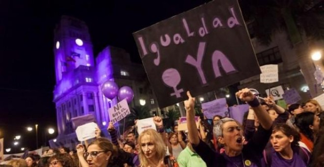 Imagen de las manifestaciones del 8M de 2019 / EFE