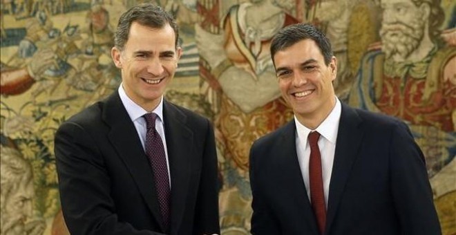 Pedro Sánchez y el rey. EFE