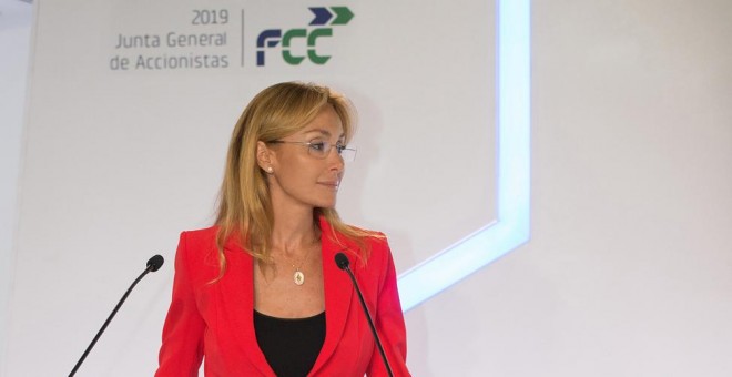 La presidenta de FCC, Esther Alcocer Koplowitz, durante la junta de accionistas de la constructora.