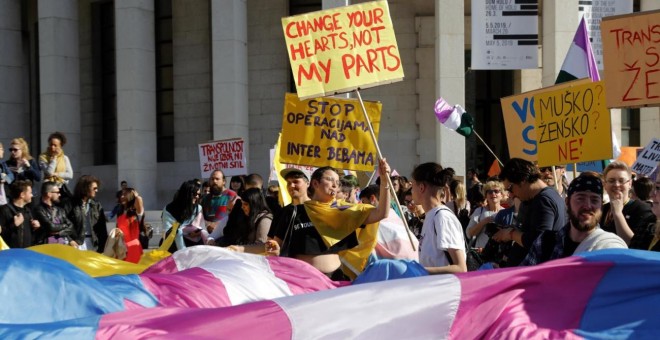 Imagen de archivo de una marcha en favor de los transgéneros e intersexuales./ EFE