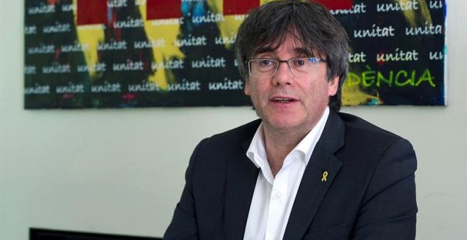 El expresident y cabeza de lista de JxCat a las elecciones europeas, Carles Puigdemont. EFE