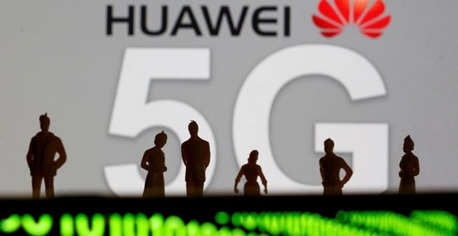 Imagen  de una promoción de 5G de Huawei. REUTERS