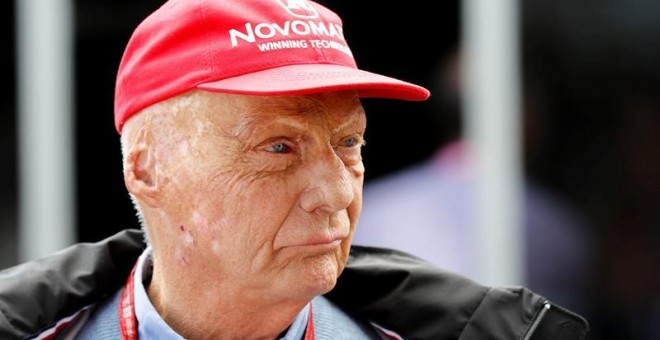 Fotografía de archivo de marzo de 2018 de la leyenda de Fórmula Uno y tres veces campeón del mundo Niki Lauda. - EFE