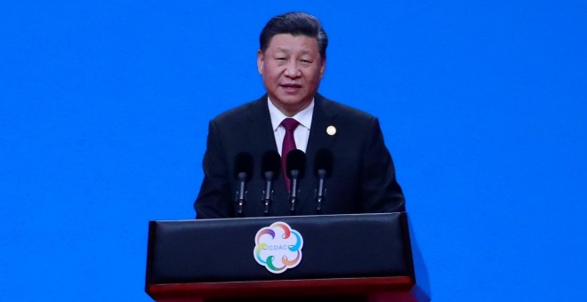El presidente chino durante la ceremonia de apertura de la Conferencia sobre el Diálogo de las Civilizaciones Asiáticas en Pekín | EFE/ How Hwee Young