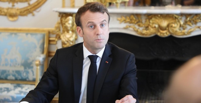 23/05/2019 - Emmanuel Macron preside una reunión del Consejo de Ministros centrada en la defensa ecológica, este jueves, en el Palacio del Elíseo, en París (Francia) | EFE/ Ludovic Marin