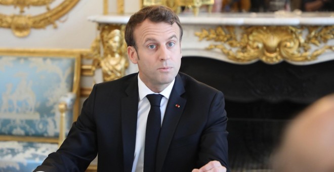 23/05/2019 - Emmanuel Macron preside una reunión del Consejo de Ministros centrada en la defensa ecológica, este jueves, en el Palacio del Elíseo, en París (Francia) | EFE/ Ludovic Marin