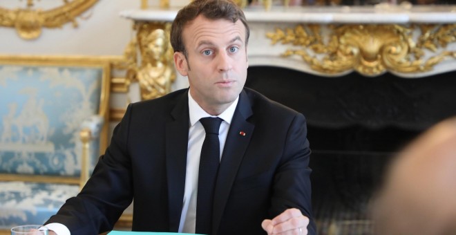 23/05/2019 - Emmanuel Macron preside una reunión del Consejo de Ministros centrada en la defensa ecológica, este jueves, en el Palacio del Elíseo, en París (Francia) | EFE/ Ludovic Marin