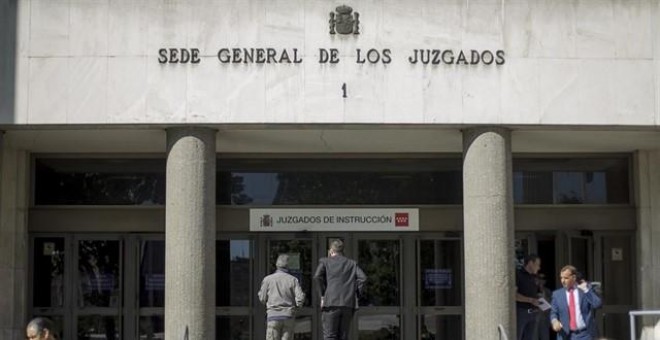 Entrada a los juzgados de Plaza de Castilla en Madrid. EP