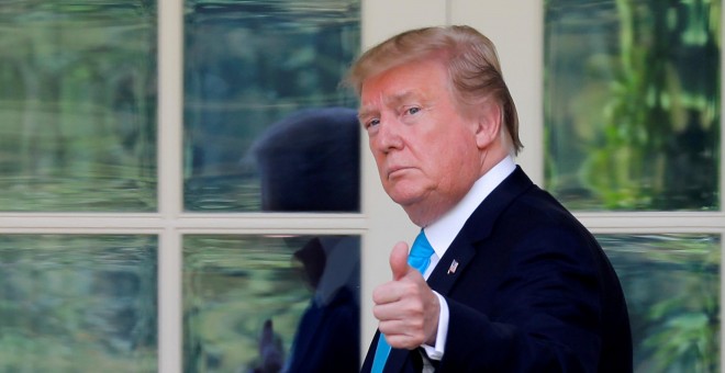 23/05/2019 - El presidente de Estados Unidos Donald Trump en la Casa Blanca. / REUTERS - CARLOS BARRIA