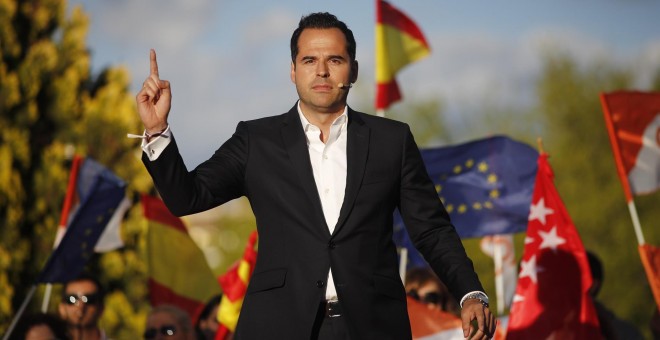 24/05/2019 - El candidato de Ciudadanos a la Presidencia de la Comunidad de Madrid, Ignacio Aguado, durante el acto de cierre de campaña para el 26M. / EUROPA PRESS - EDUARDO PARRA