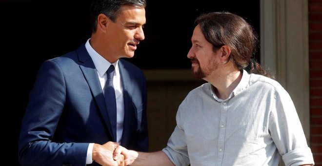 Sánchez e Iglesias en una imagen de archivo.- EFE