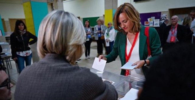 La candidata por el PSOE a la Alcaldía de Zaragoza, Pilar Alegría. | EUROPA PRESS