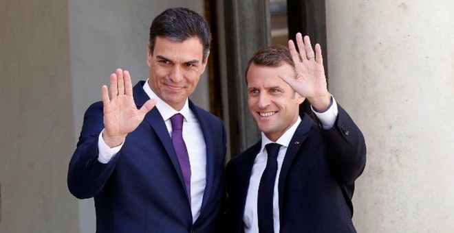 23/06/2018 - Emmanuel Macron y Pedro Sánchez en su última reunión en el Elíseo el 23 de junio de 2018 | EFE/ Archivo