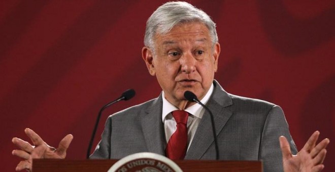 El presidente de México, Andrés Manuel López Obrador, habla durante una rueda de prensa.- EFE/ MARIO GUZMÁN