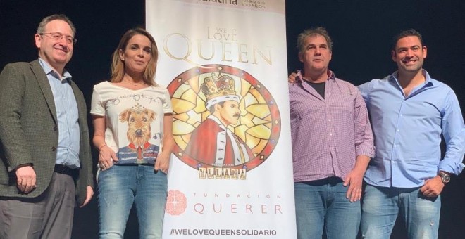 Carme Chaparro, madrina en el estreno benéfico de 'We love Queen'.