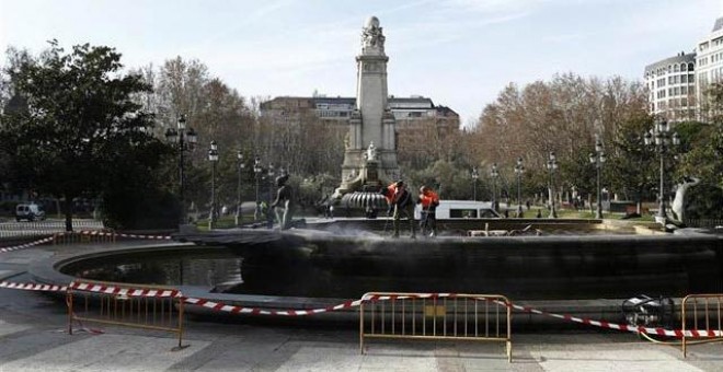 Vista general de la Plaza de España de Madrid. (EP)