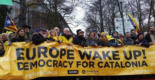 Manifestación independentista en Bruselas. JUNTS PER CATALUNYA/Archivo