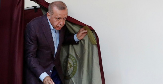 23/06/2019 - El presidente turco Tayyip Erdogan durante las elecciones municipales del pasado domingo en Estambul. / REUTERS - MURAD SEZER