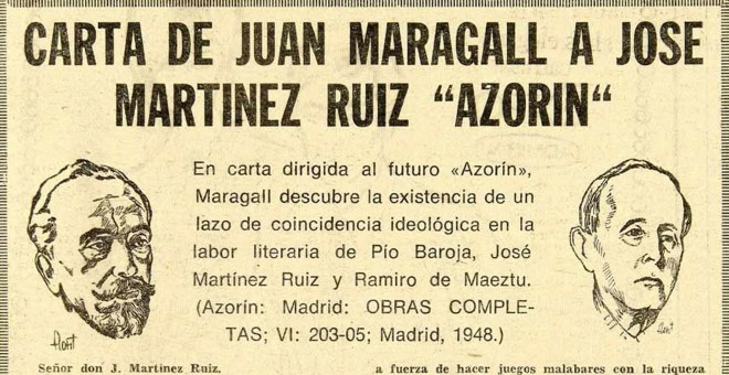 Transcripción de la carta de Maragall a Azorín el 1901