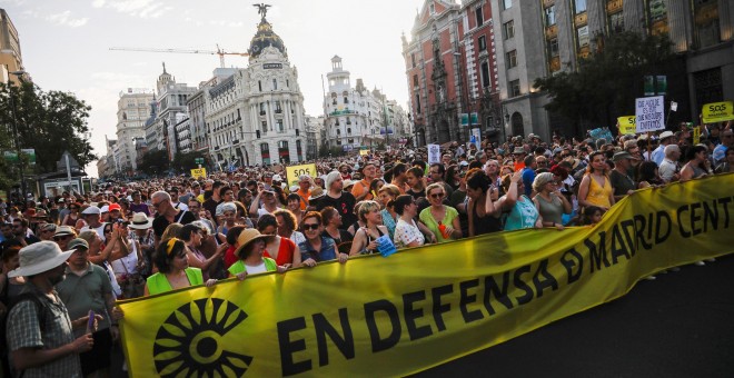 Manifestación en defensa de Madrid Central./EFE