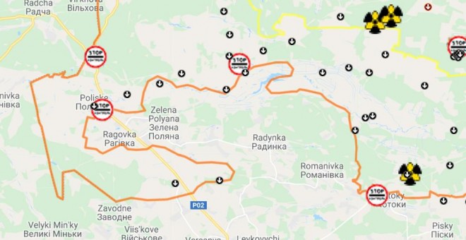 Mapa de situación de Zelena Polyana.