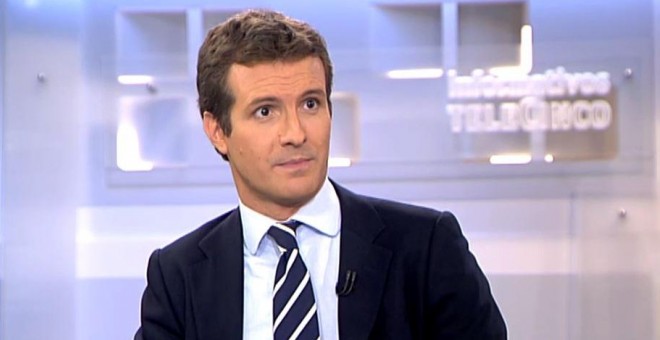 10/07/2019 - El líder del PP, Pablo Casado, durante una entrevista en Telecinco. / CAPTURA DE PANTALLA - MEDIASET