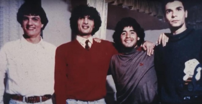 Maradona con los Giulianni.