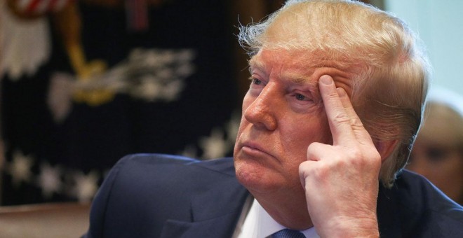 El Presidente estadounidense, Donald Trump, durante una reunión de gabinete en la Casa Blanca. / Reuters