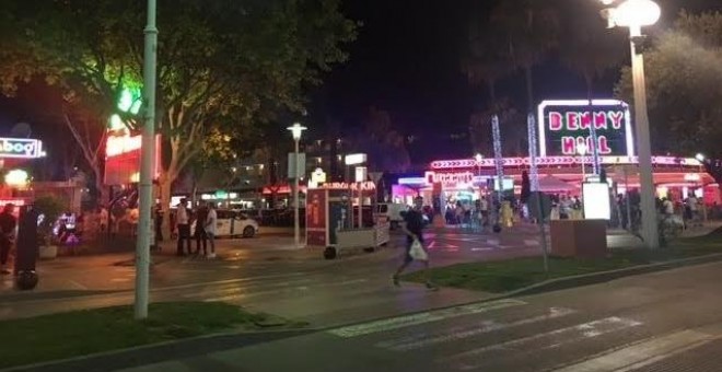 Zona de ocio de Magaluf, de noche. Europa Press