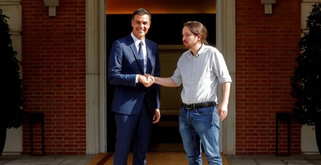 Pedro Sánchez y Pablo Iglesias. EFE