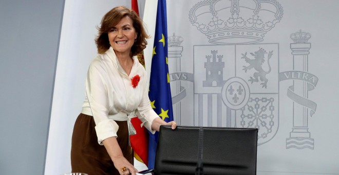 La vicepresidenta del Gobierno, Carmen Calvo. (EFE/J.J.Guillén)