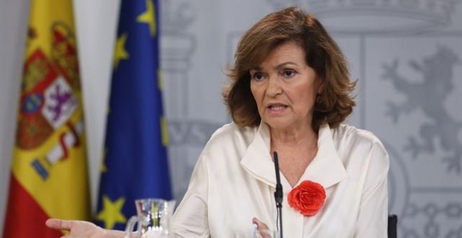 La vicepresidenta del Gobierno en funciones, Carmen Calvo / EUROPA PRESS- MRTA FERNÁNDEZ JARA