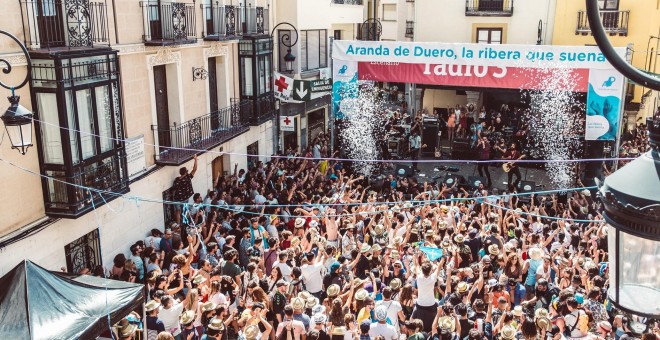 Viva Suecia en la Plaza del Trigo de Aranda de Duero. / Sergi Erre