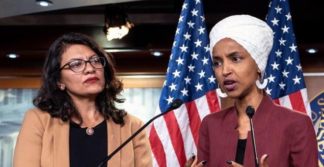 Las congresistas demócratas Ilhan Omar y Rashida Tlaib. - EFE