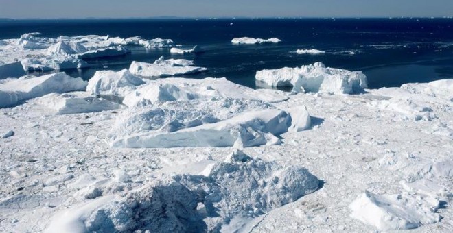 El fiordo helado de Ilulissat, que figura en la lista del Patrimonio Mundial de la UNESCO, en el oeste de Groenlandia. - EFE