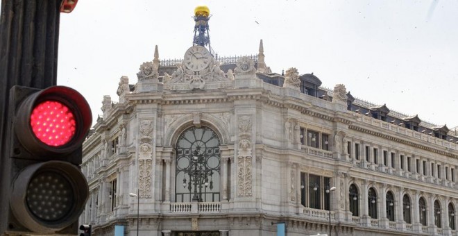 Fachada del edificio del Banco de España situada en la confluencia del Paseo del Prado y la madrileña calle de Alcalá. E.P./Eduardo Parra