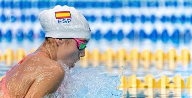 La nadadora española Alba Vázquez durante los Mundiales de Natación de Budapest. / Europa Press