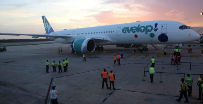 21/08/2019 - Imagen de archivo de un avión de Evelop Airlines (EFE)